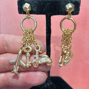 Travel Charms on Hoop Earrings-Boutique